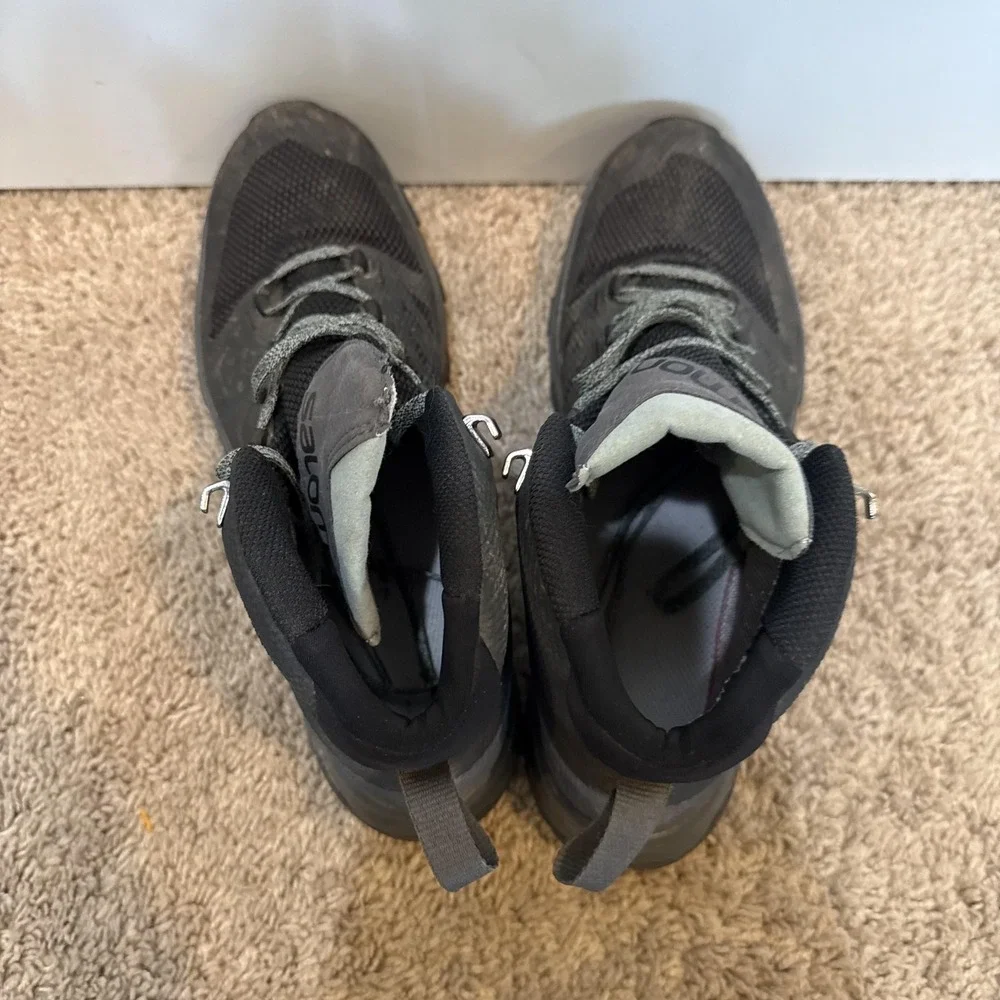 Salomon Boots Unisex Size 9 Black Ankle Hiking Trail Lace Up Combat Shoes - Picture 5 of 8